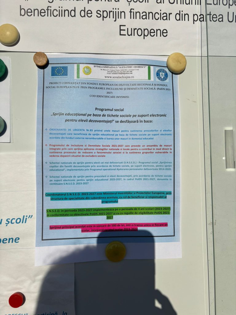 Afiș Tichete sociale